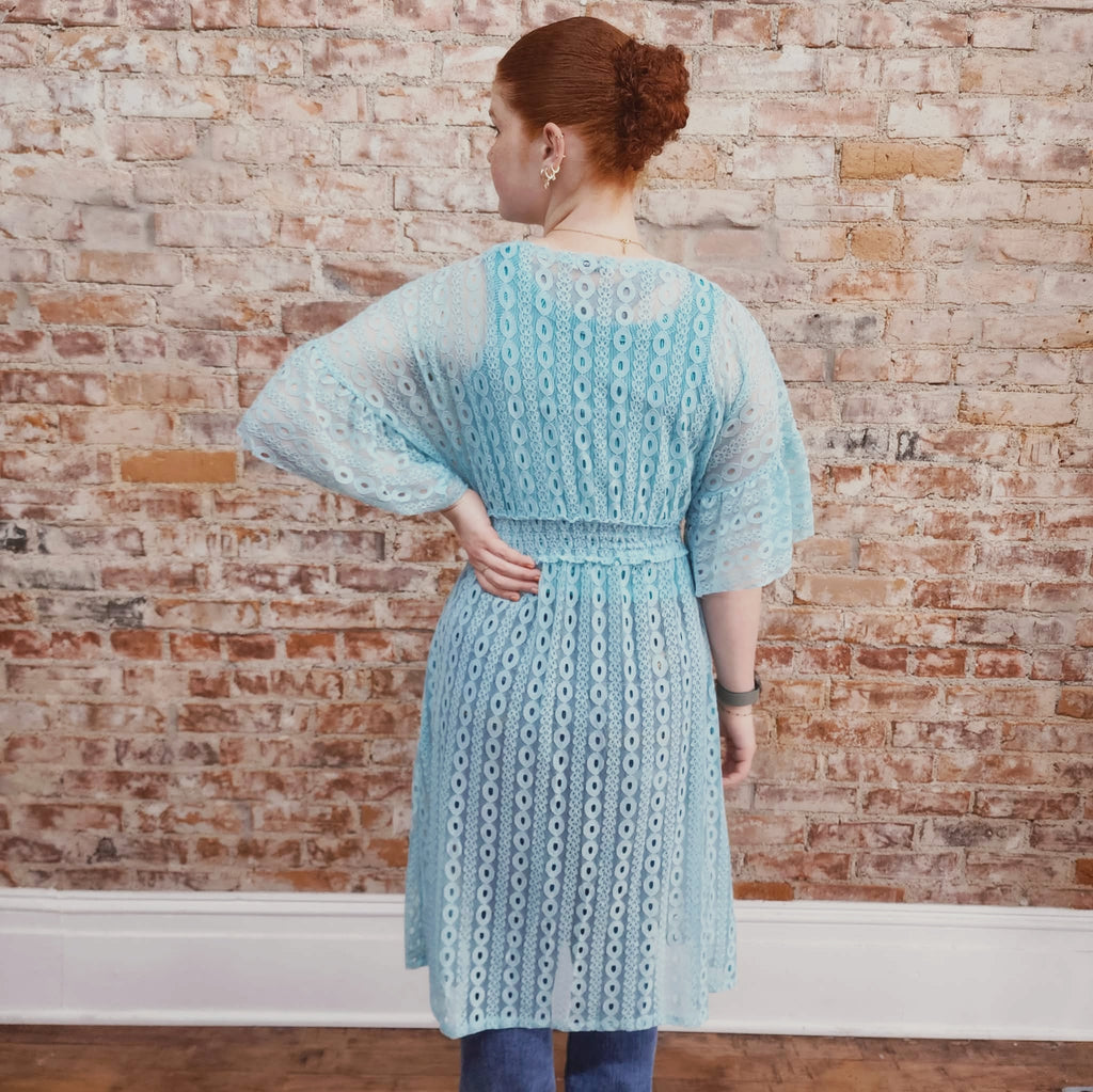 Aqua Long Kimono