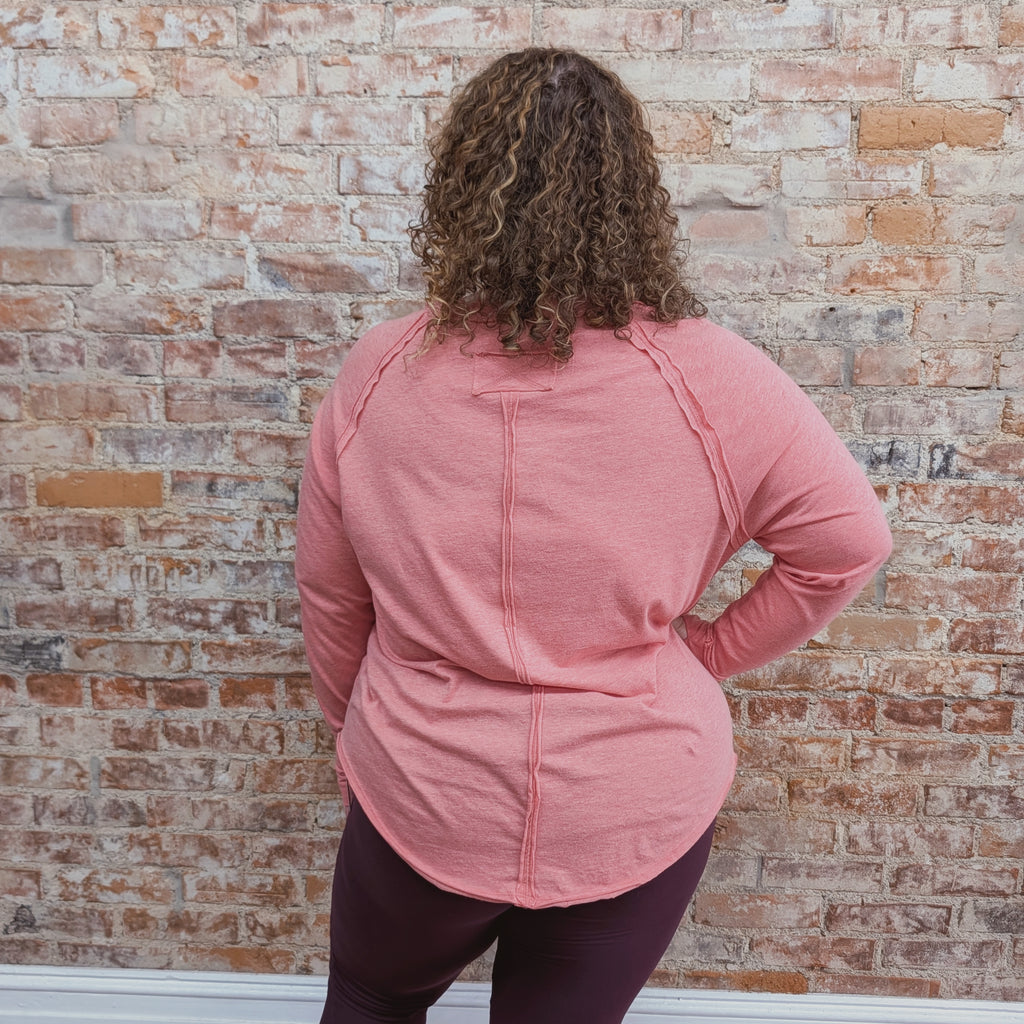 Soft Rose Workout Top