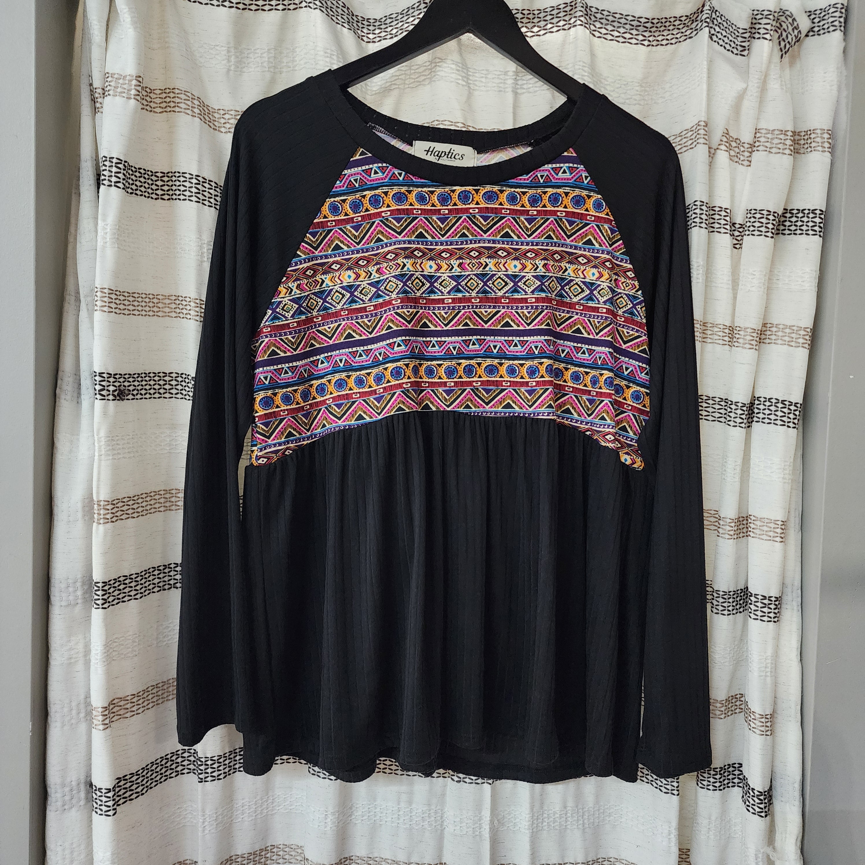 Aztec Babydoll Top *clearance item, cannot be returned*