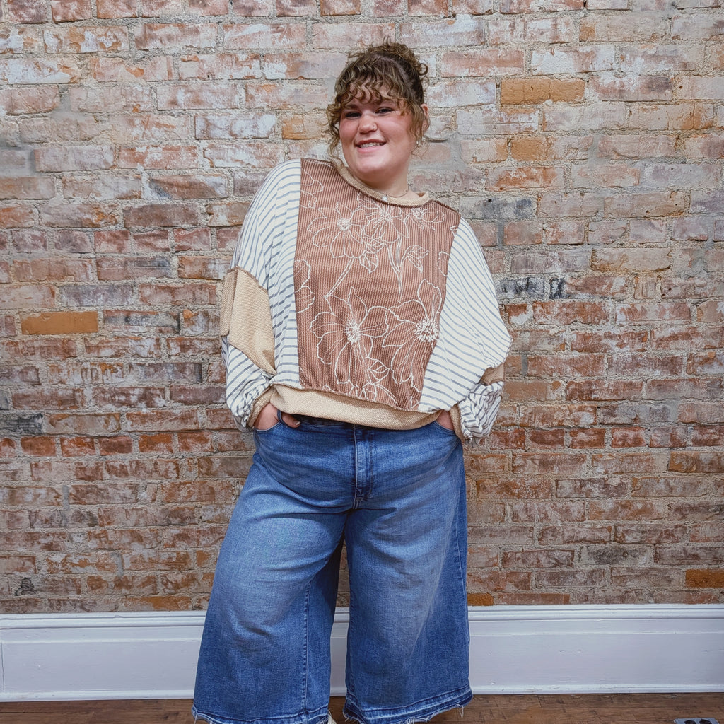 Floral Boho Oversized Top