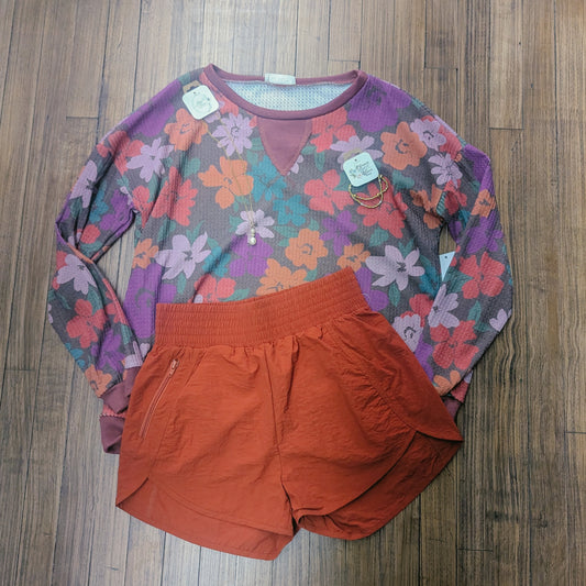 Copper Smocked Athletic Shorts
