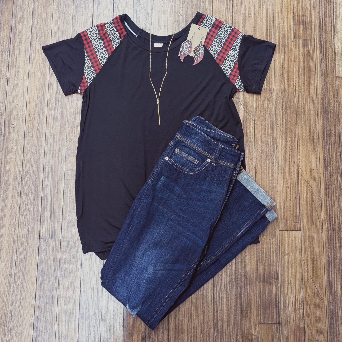 Buffalo Check Short Sleeve Top