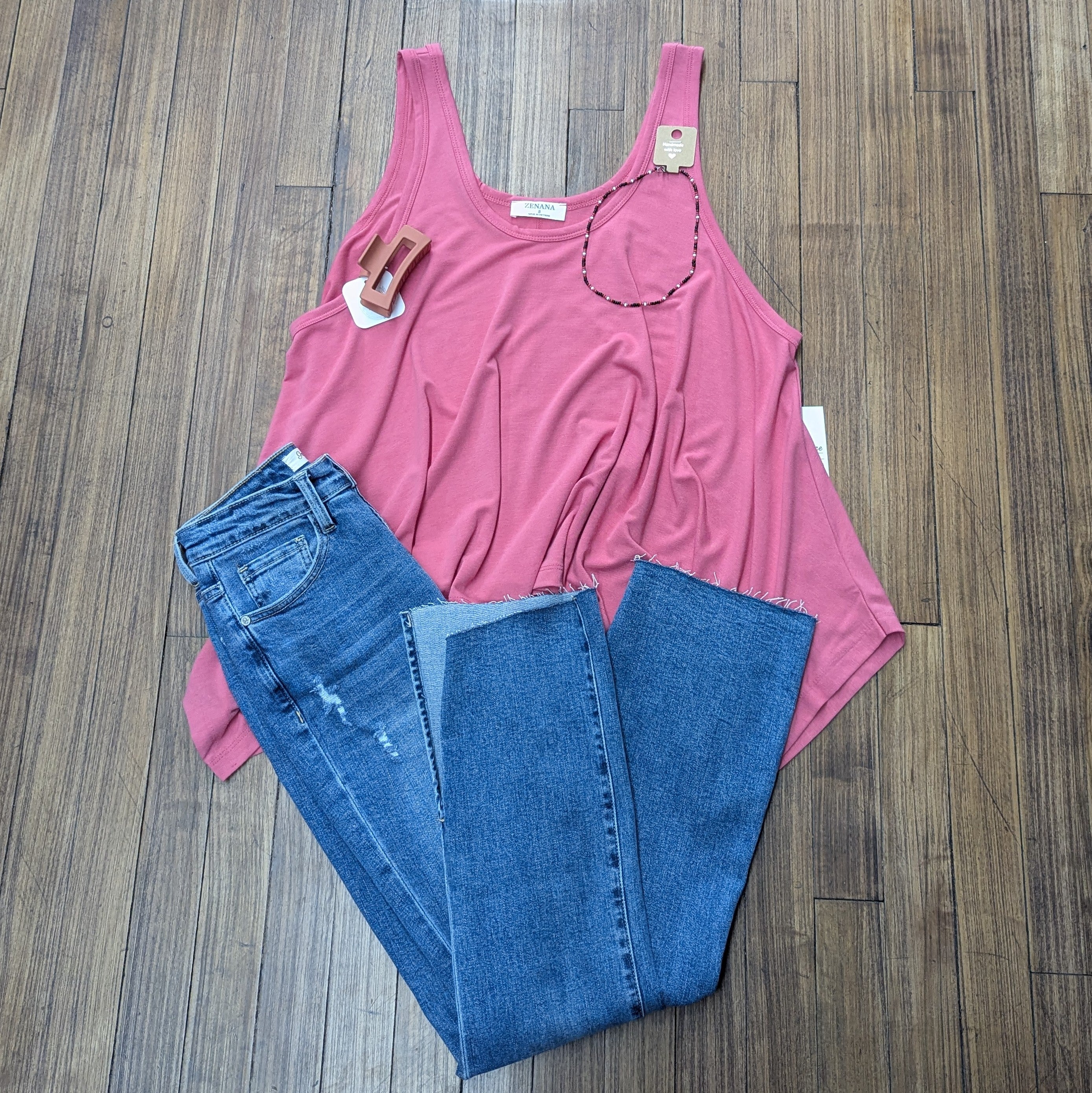 Pink Rose Flowy Tank