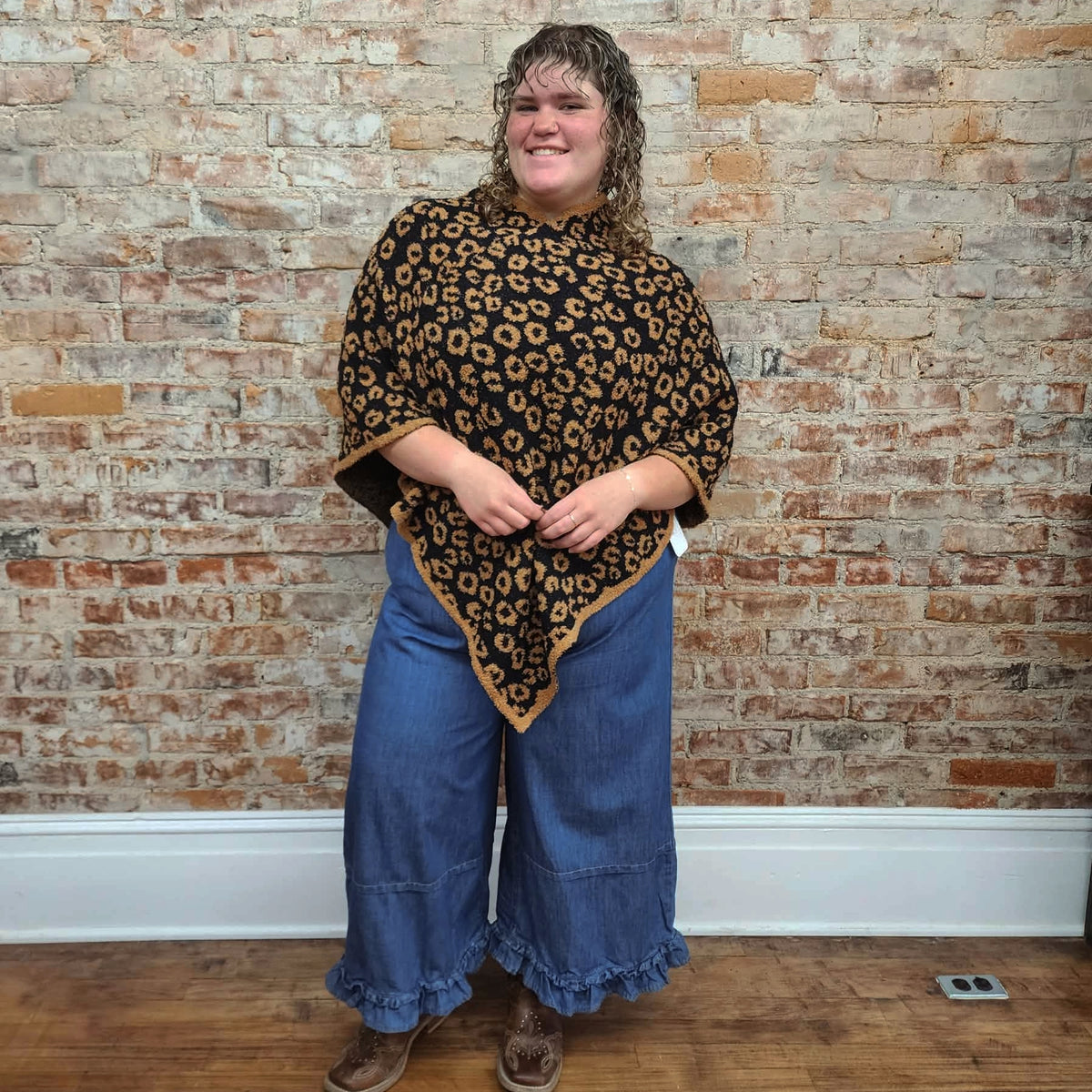 Animal Print Poncho