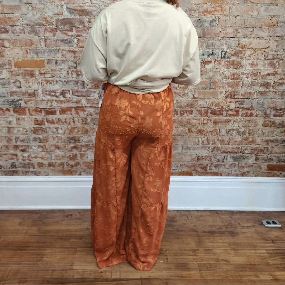 Rustic Floral Flowy Pants