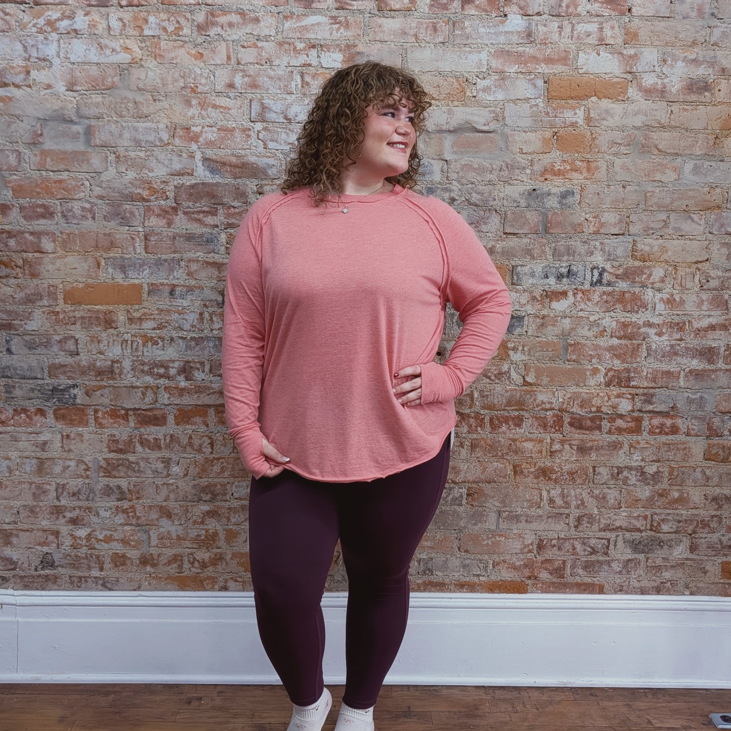 Soft Rose Workout Top