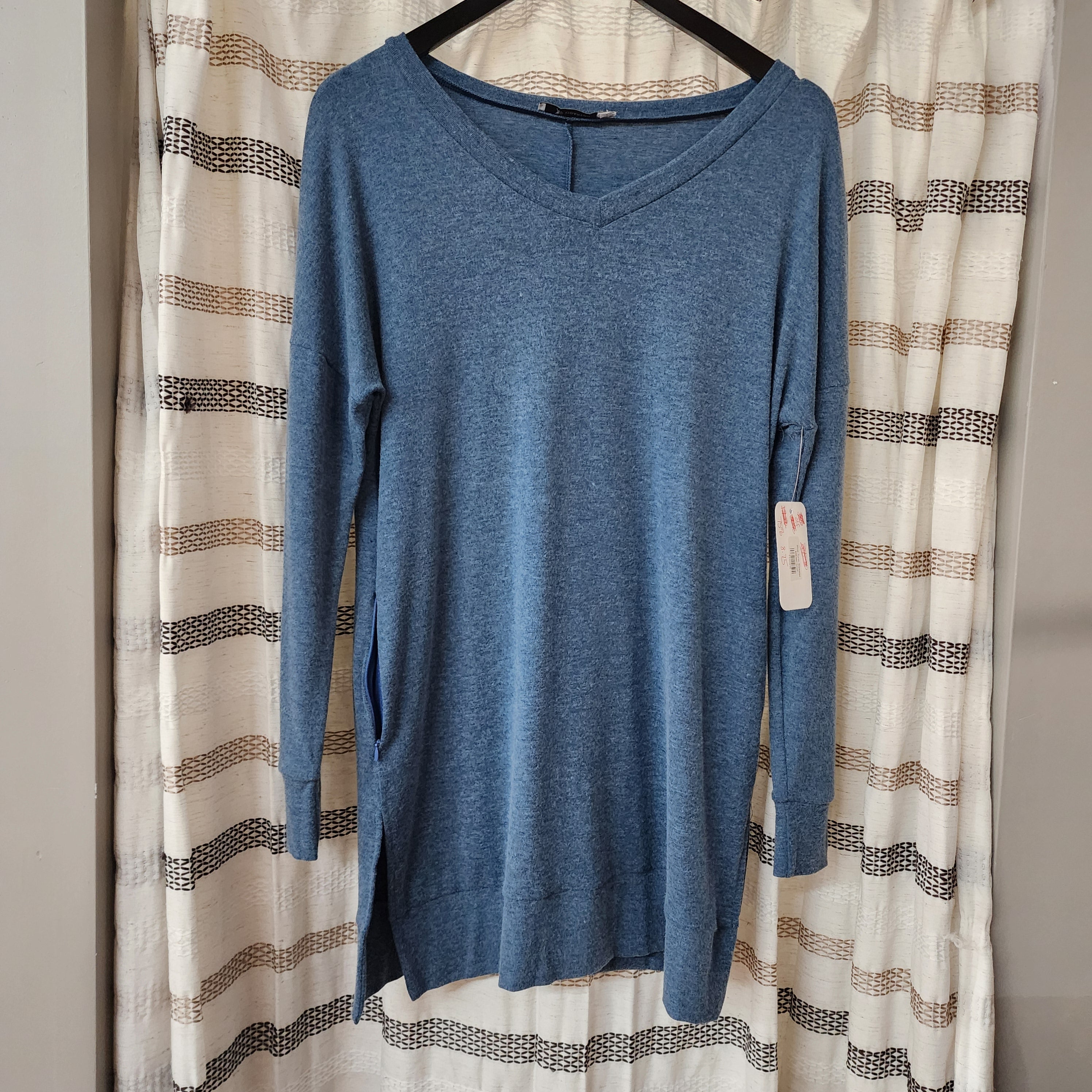 Blue Tunic Sweater *clearance item, cannot be returned*