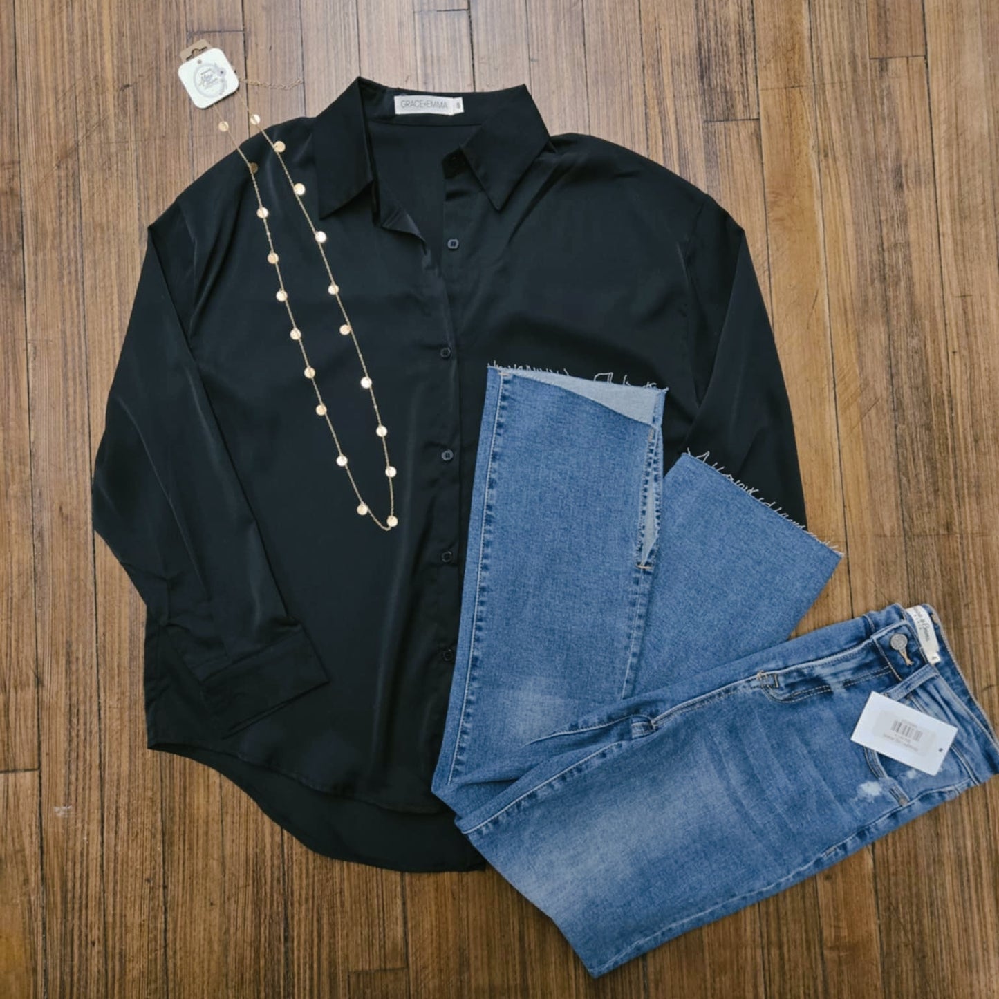 Black Button Down Blouse