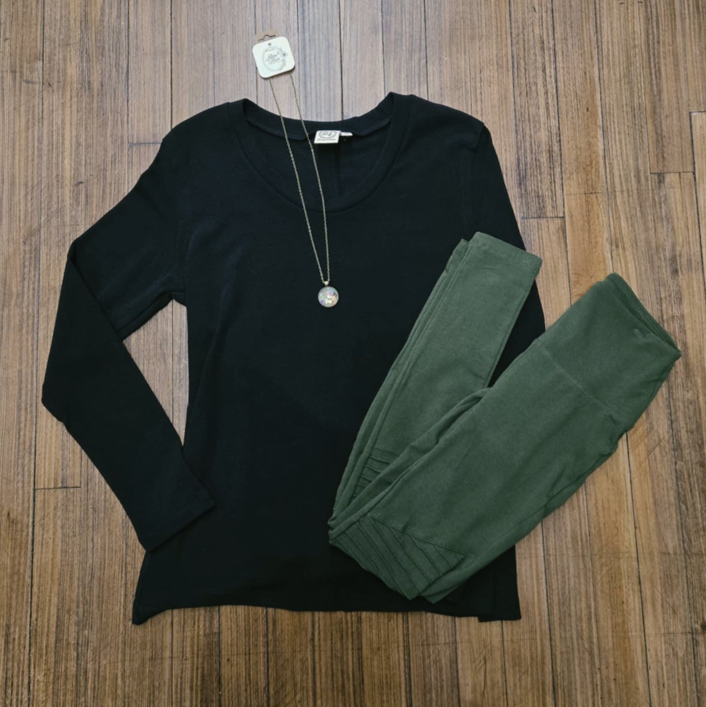 Black Split Side Top