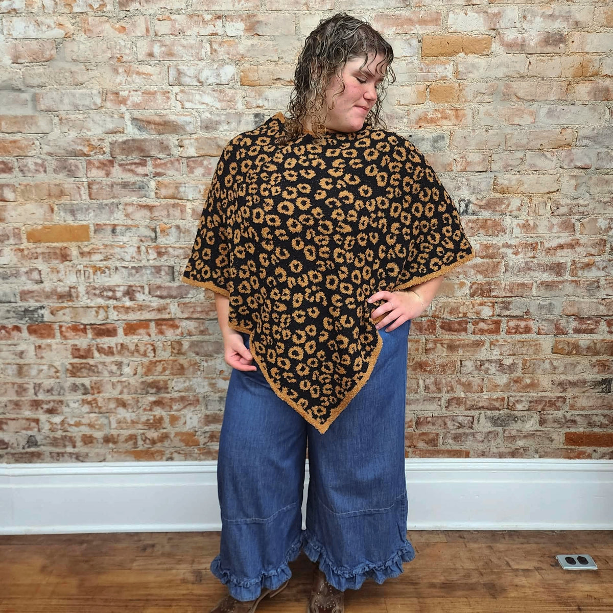 Animal Print Poncho