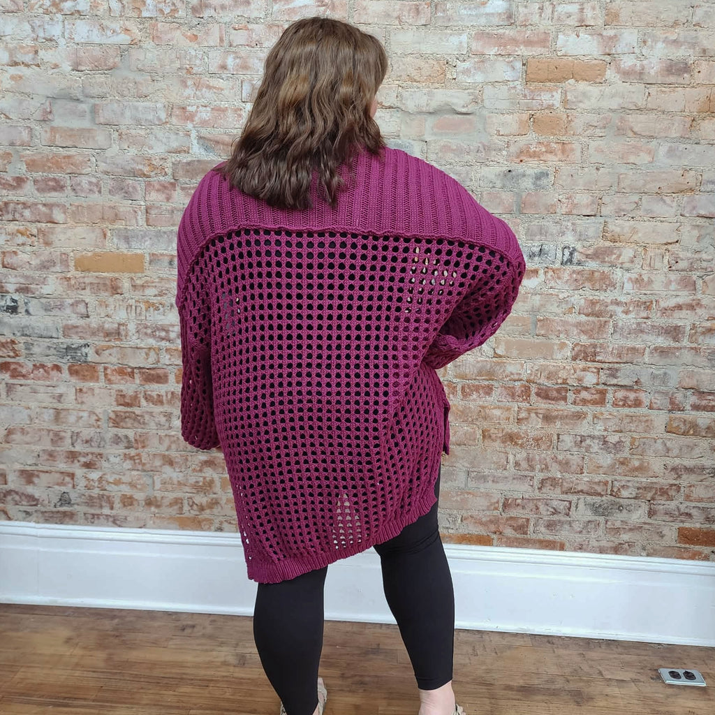 Oversized Open Knit Sweater