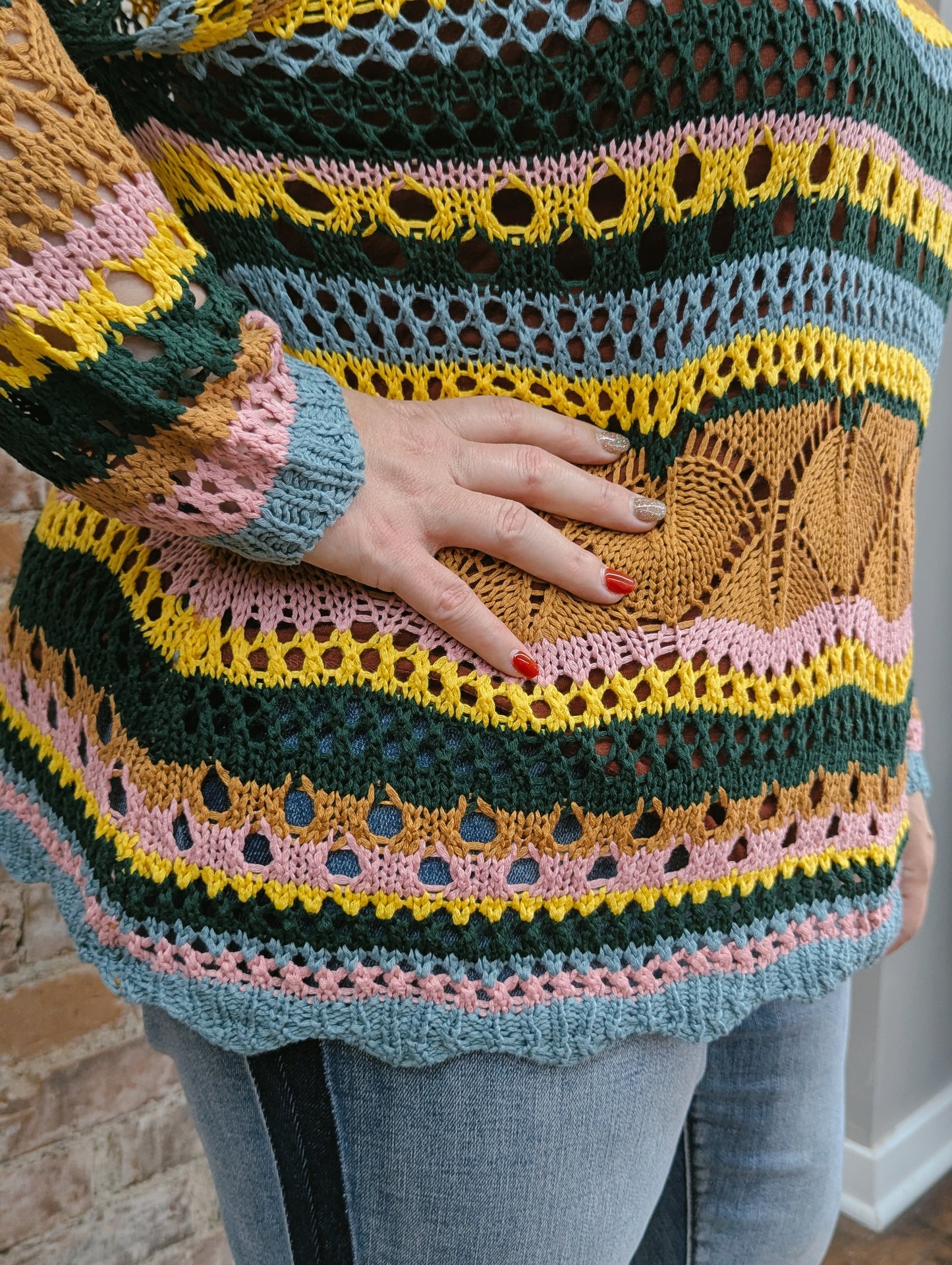 Colorful Knit Top