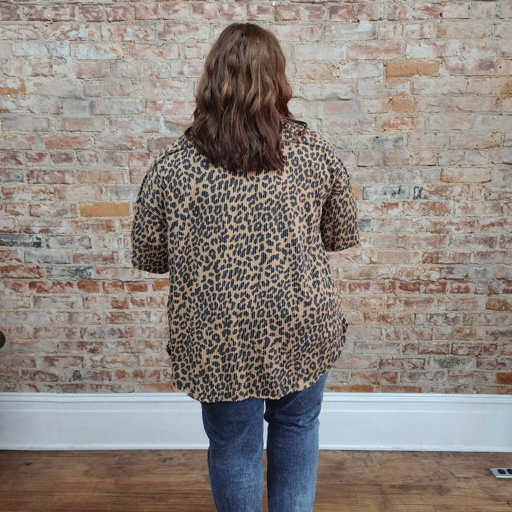 Leopard Button Blouse