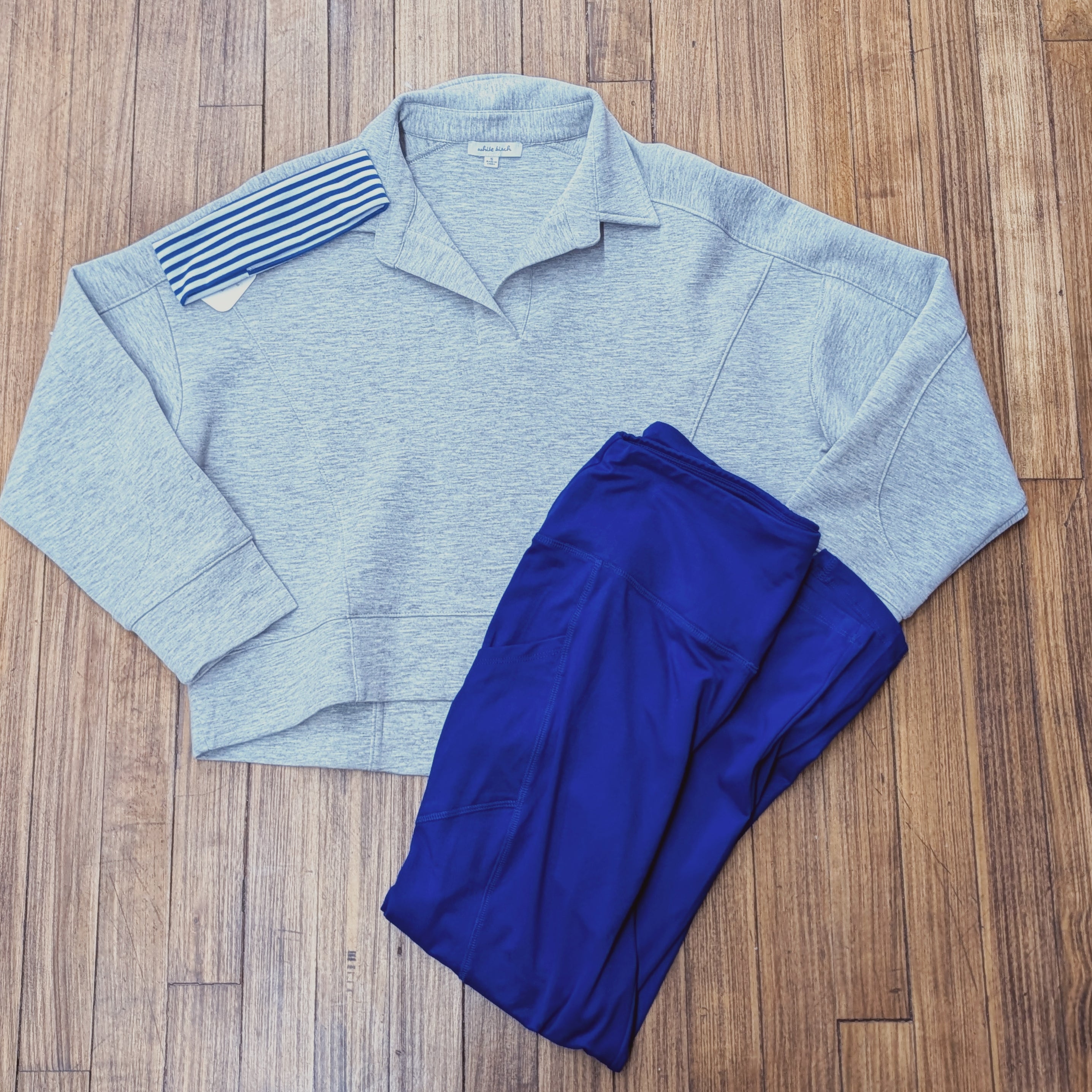 Grey Cropped Collar Sweatshirt