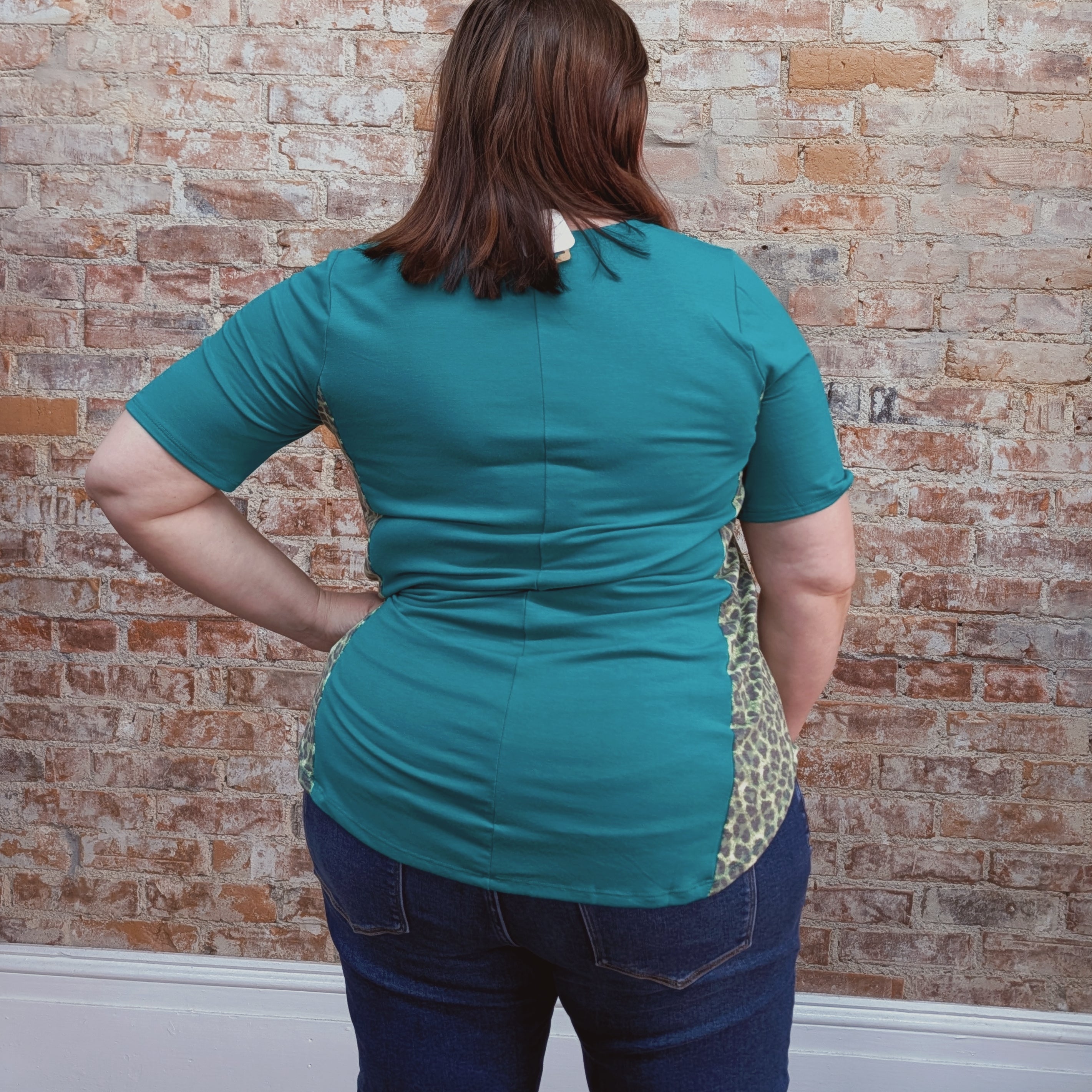 Kelly Green Animal Print Top