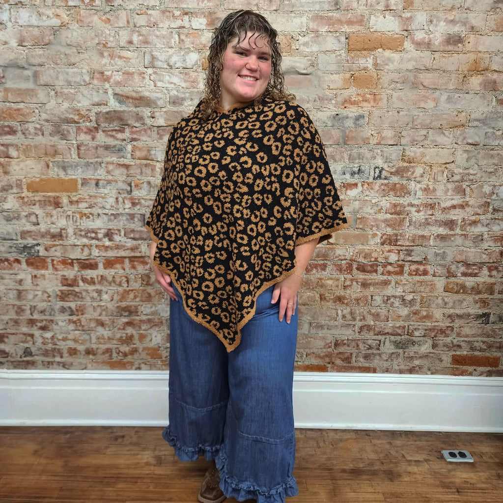 Animal Print Poncho