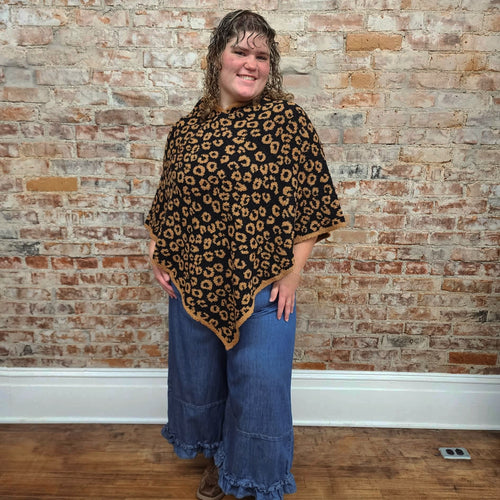Animal Print Poncho