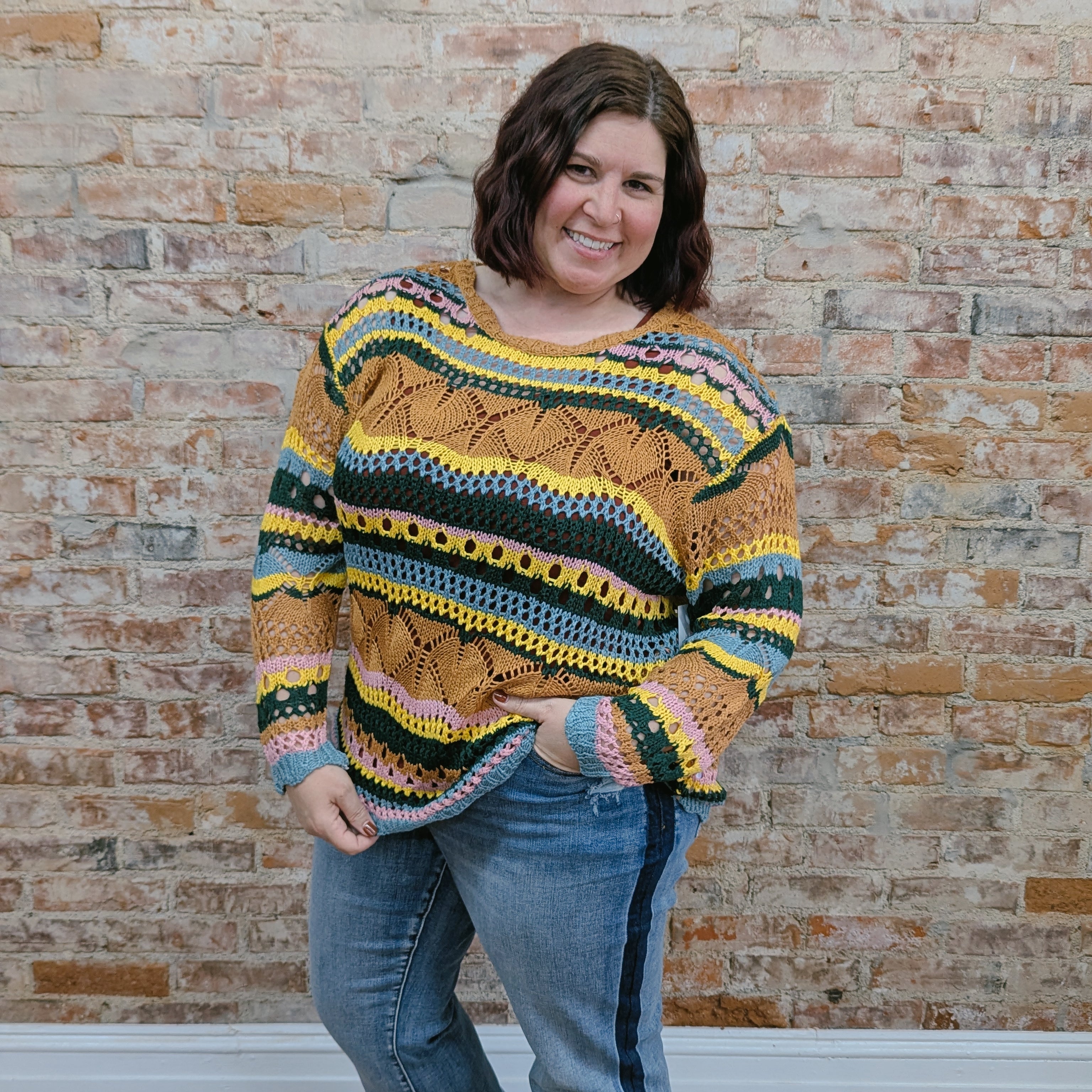 Colorful Knit Top