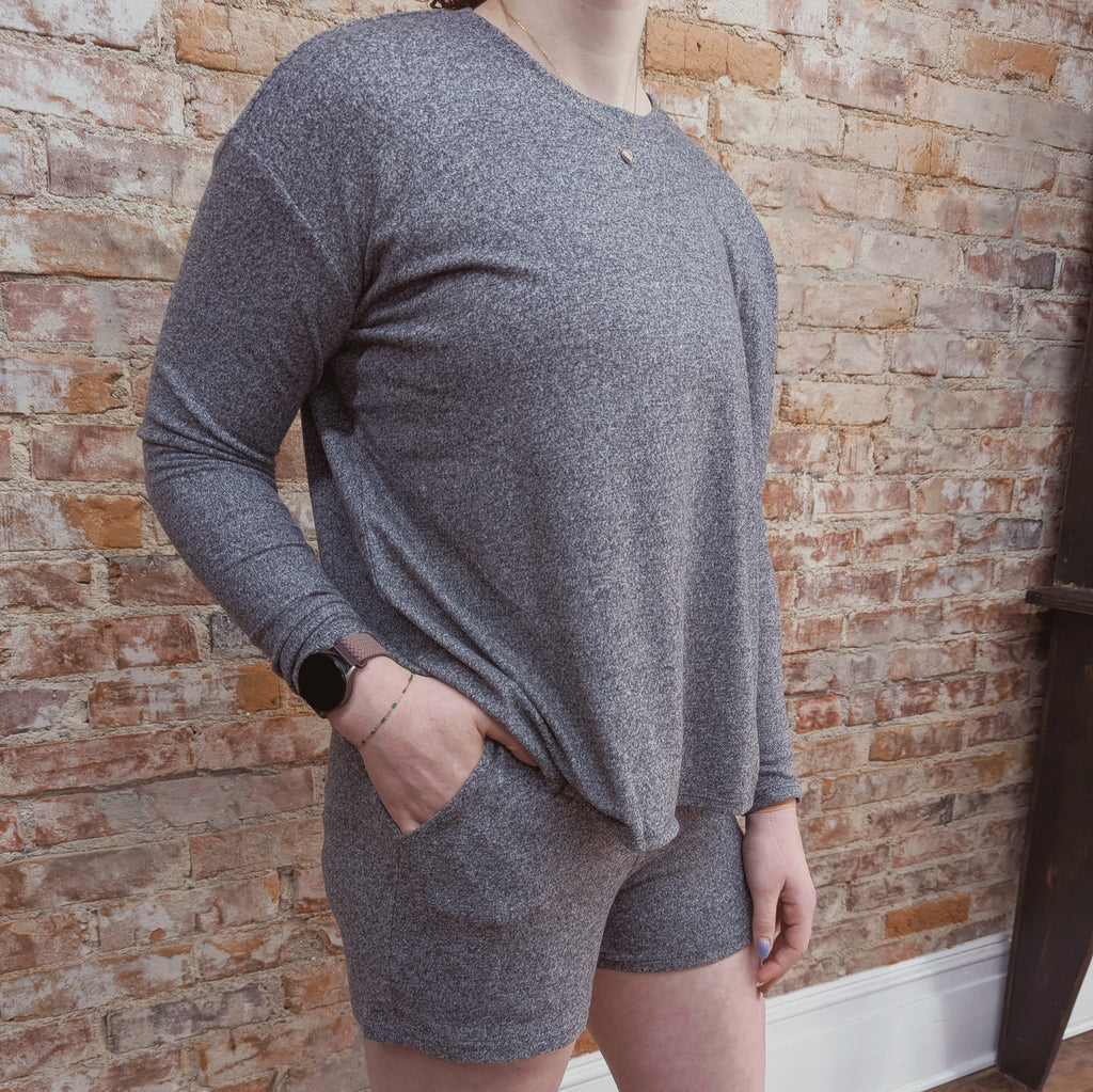 Charcoal Grey Set Shorts