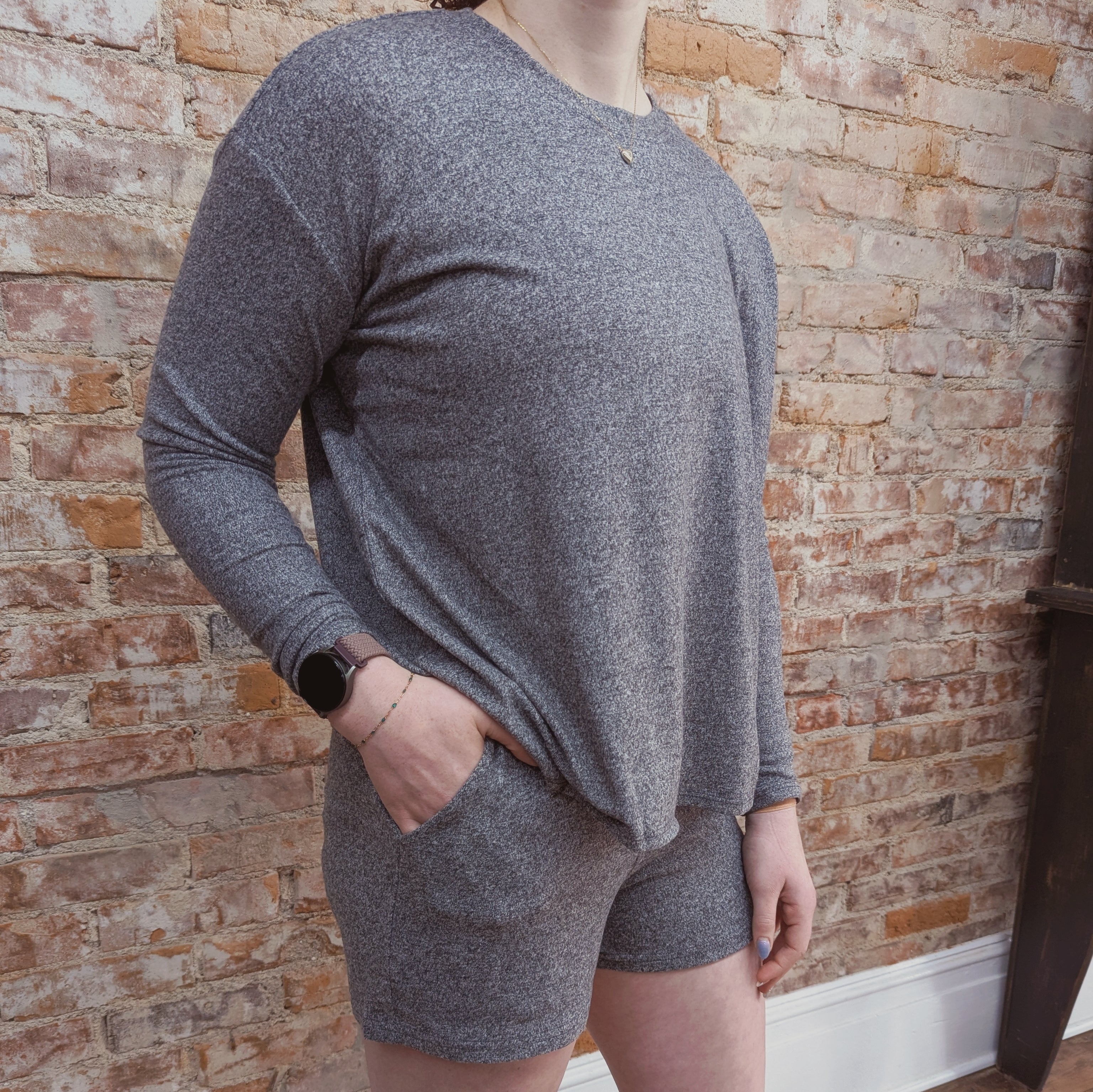 Charcoal Grey Set Shorts