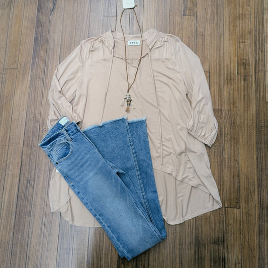 Beige Tunic Blouse