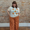 Turquoise & Pumpkin Graphic Tee