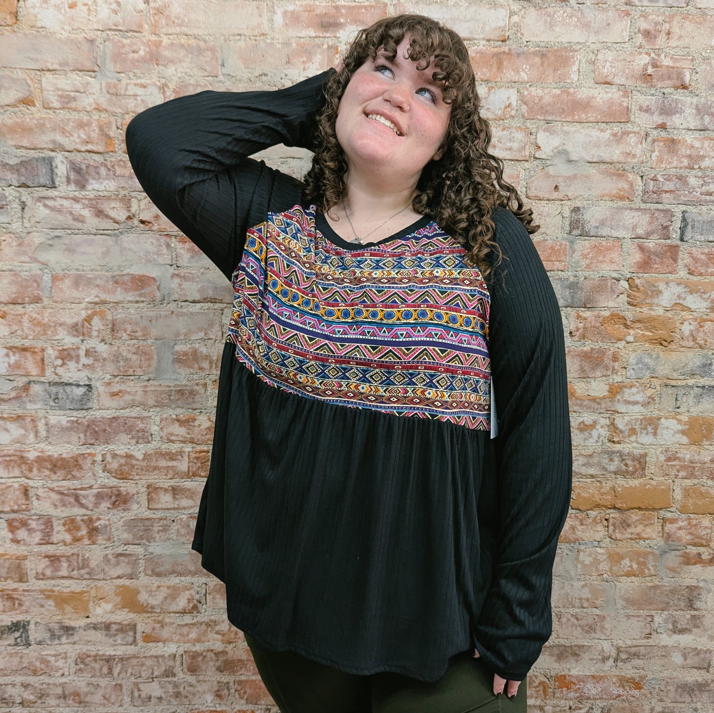 Aztec Babydoll Top