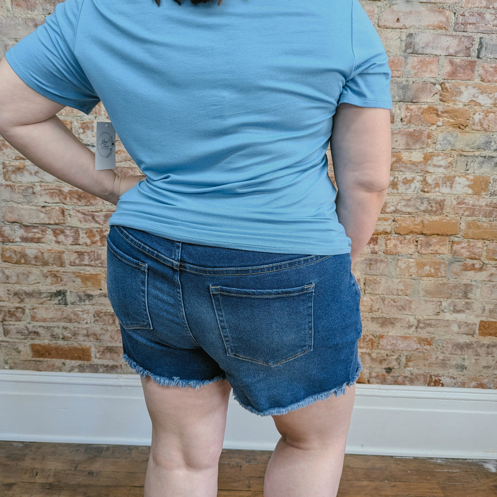 Distressed Jean Shorts