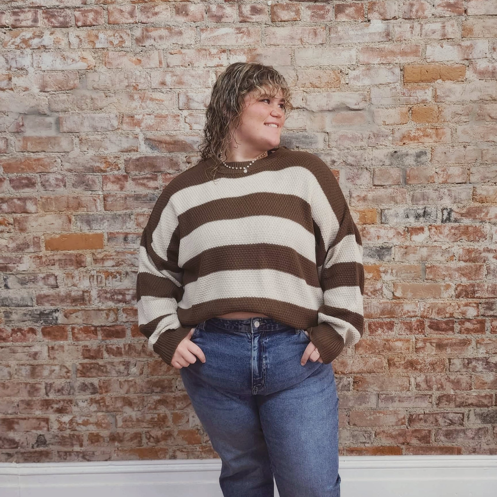 Cinnamon Swirl Knit Sweater