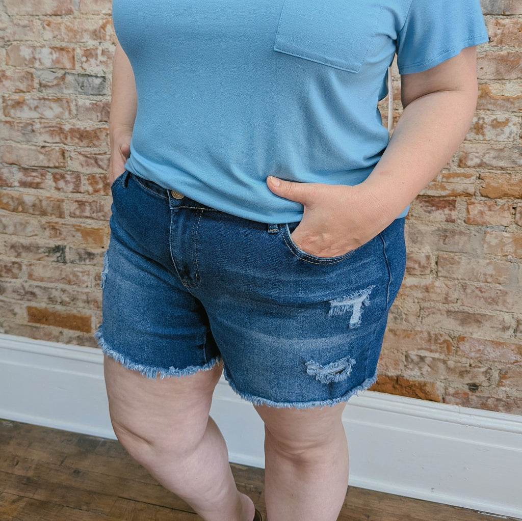 Distressed Jean Shorts