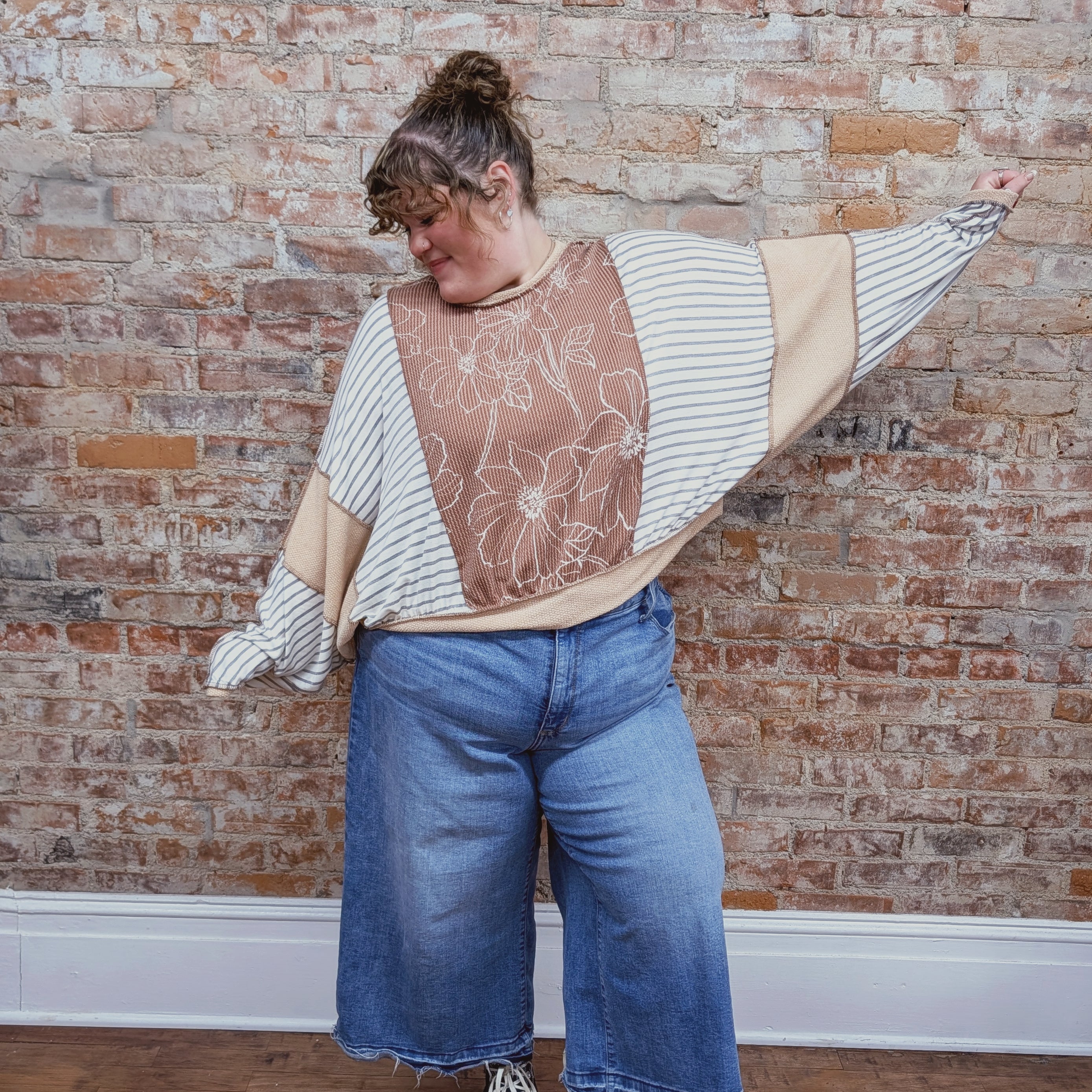 Floral Boho Oversized Top