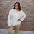 Embroidered Floral Button Down