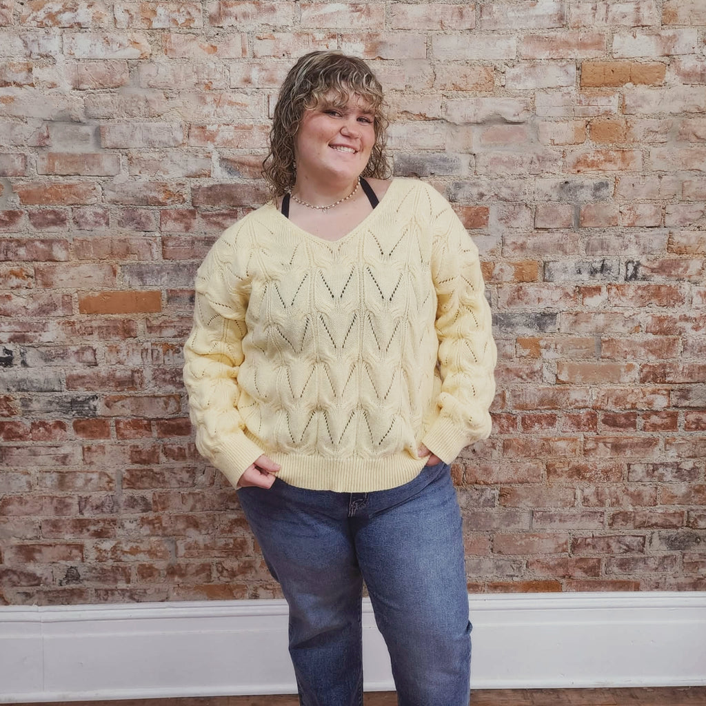 Butter Yellow Knit Sweater
