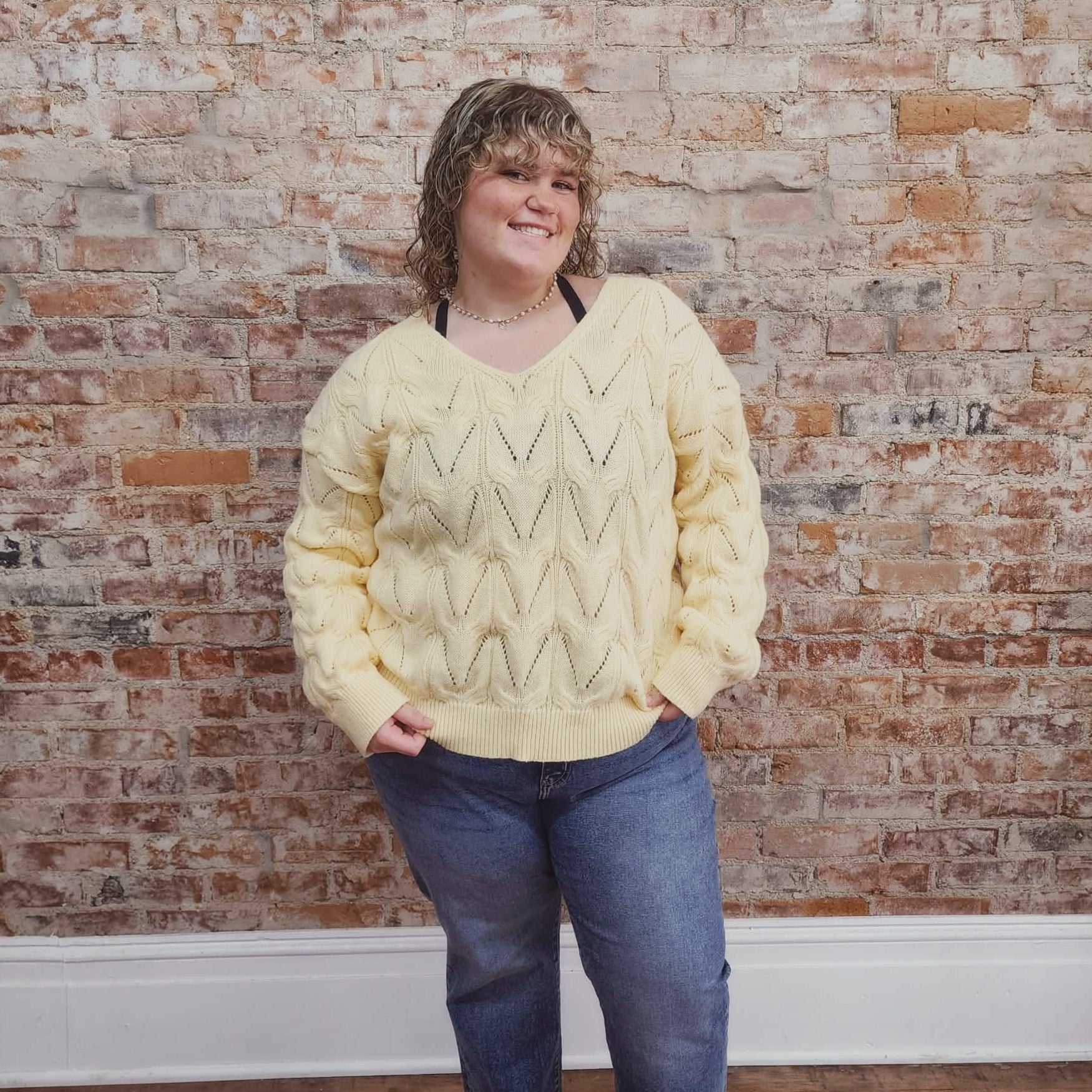 Butter Yellow Knit Sweater