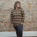 Striped Hooded Top