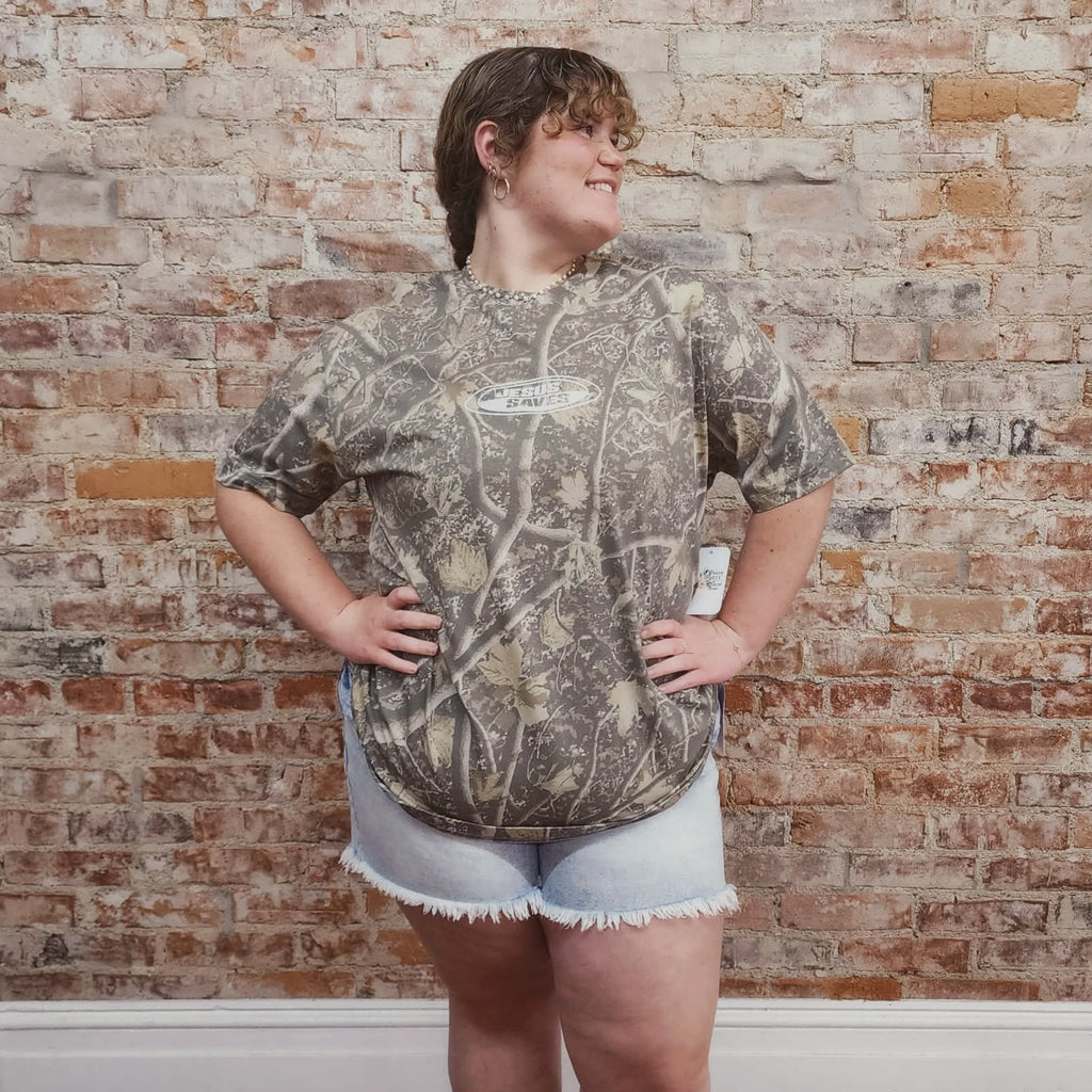 Jesus Saves Camo Tee
