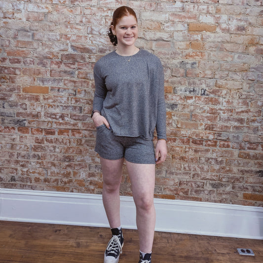 Charcoal Grey Set Top