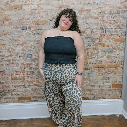 Black Ribbed Tube Top