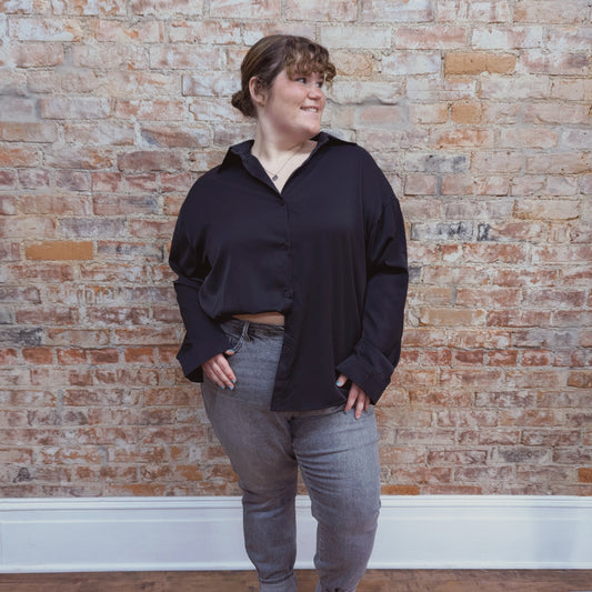 Black Button Down Blouse