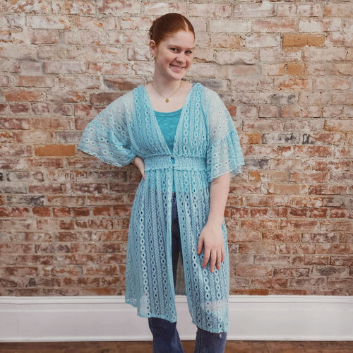 Aqua Long Kimono