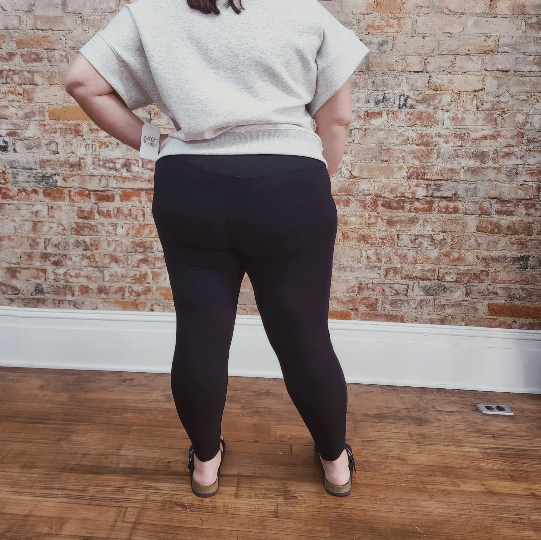 Black Wide Waistband Leggings