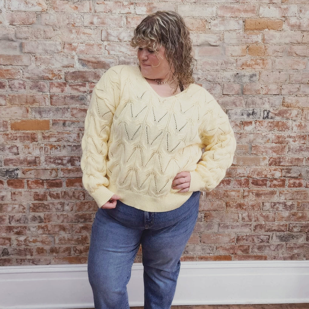 Butter Yellow Knit Sweater