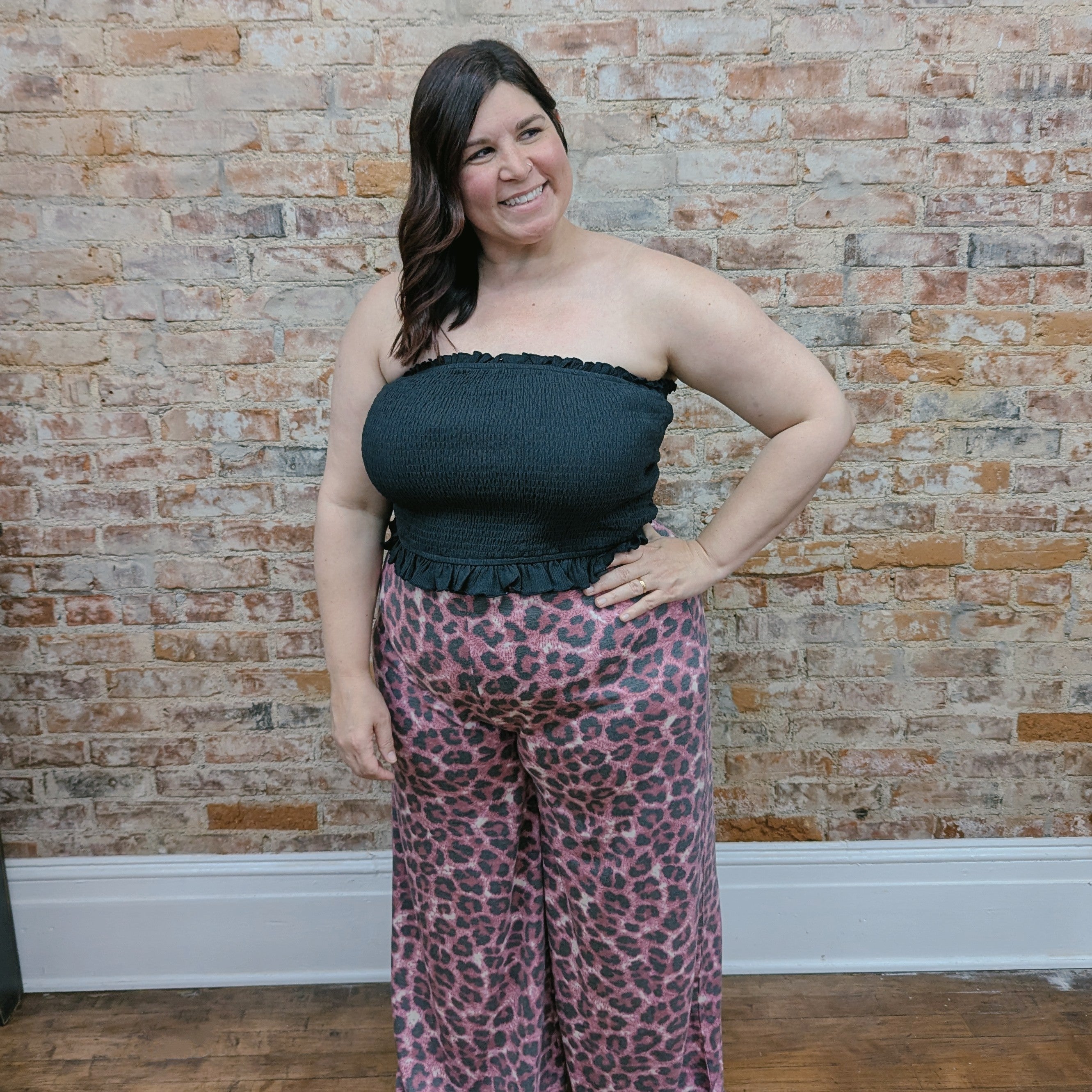 Animal Print Palazzo Pants