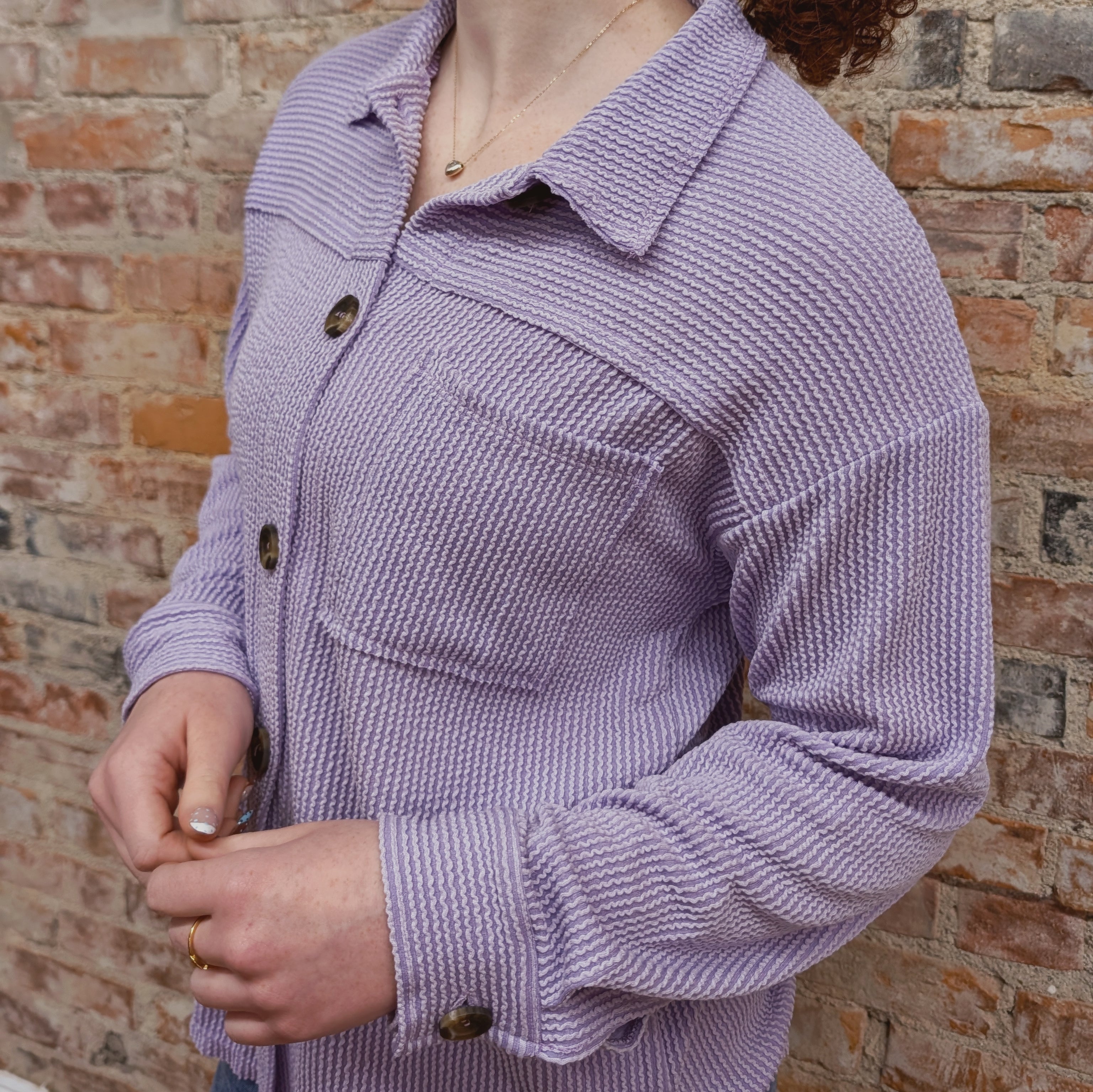 Lavender Breezy Shacket