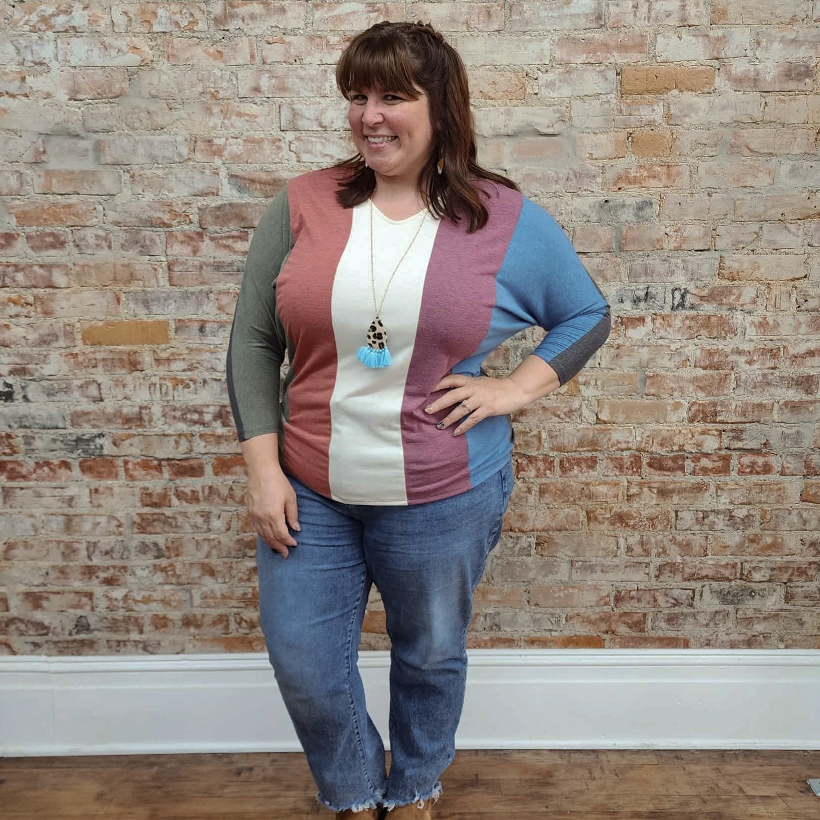 Striped Dolman Top