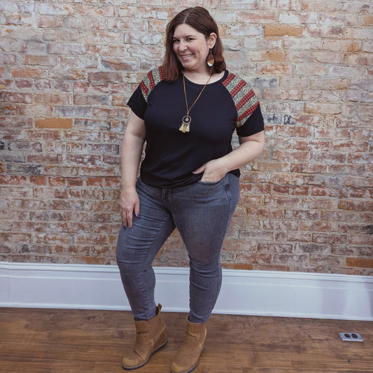 Buffalo Check Short Sleeve Top