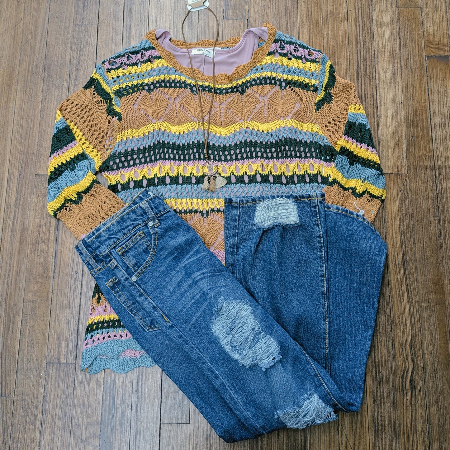 Colorful Knit Top